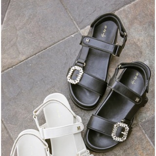 herlipto Crystal Slingback Sandals