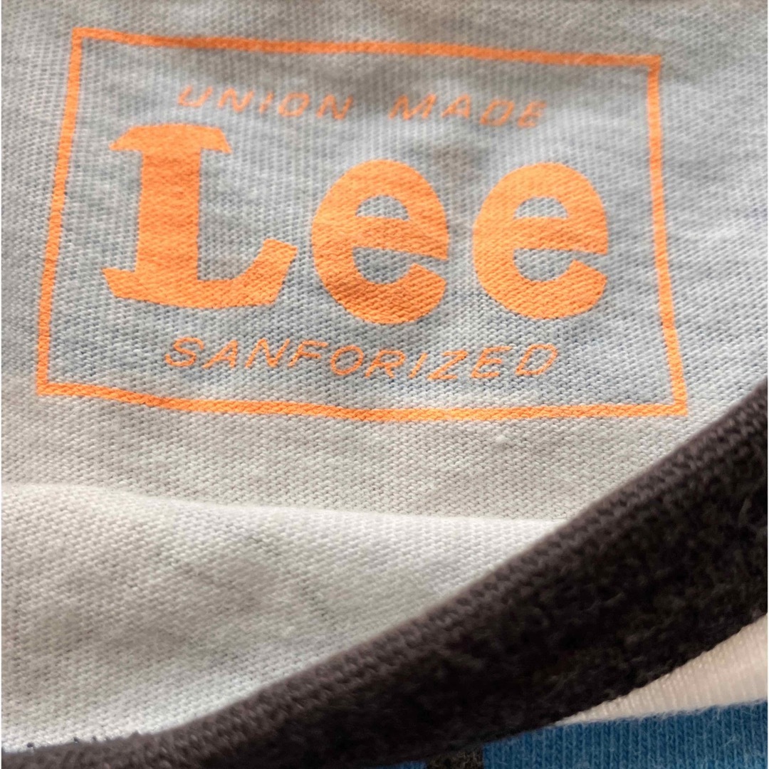 Lee(リー)のLee kids Tシャツ ボーダー　130 水色　白　男の子　女の子 キッズ/ベビー/マタニティのキッズ服男の子用(90cm~)(Tシャツ/カットソー)の商品写真