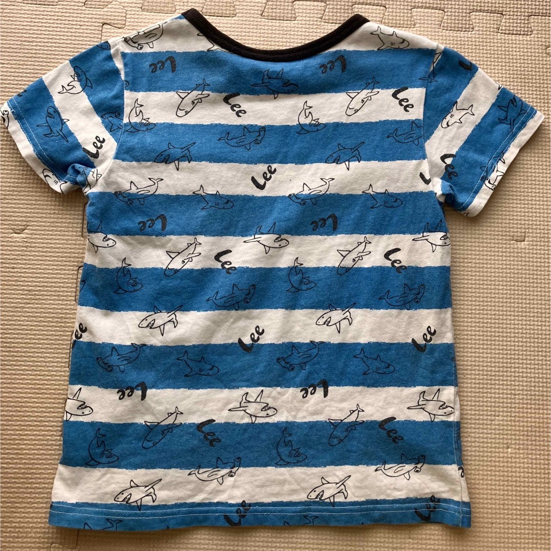 Lee(リー)のLee kids Tシャツ ボーダー　130 水色　白　男の子　女の子 キッズ/ベビー/マタニティのキッズ服男の子用(90cm~)(Tシャツ/カットソー)の商品写真
