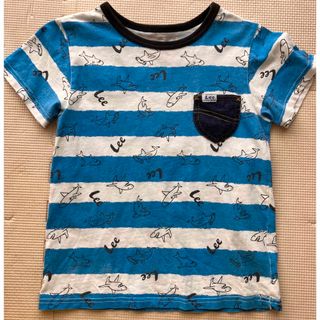 リー(Lee)のLee kids Tシャツ ボーダー　130 水色　白　男の子　女の子(Tシャツ/カットソー)