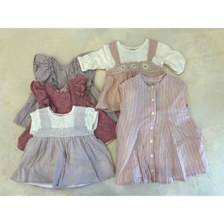 プティマイン(petit main)の最終セール【used】女の子　子ども服　まとめ売り　80センチ(Ｔシャツ)