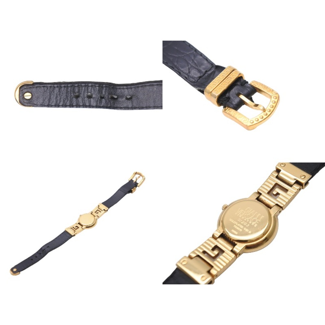 GIANNI VERSACE ヴェルサーチ ヴィンテージ 腕時計 7009016 メデューサ バロック 箱付き ゴールド ブラック 中古 31481