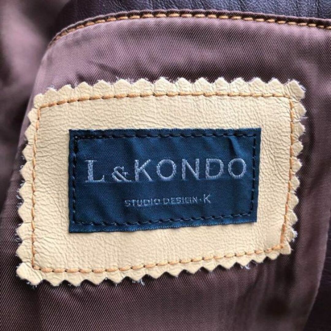 L&KONDO(ルコンド)のL&KONDOルコンド　レザージャケット　ブラウン茶色 メンズのジャケット/アウター(レザージャケット)の商品写真