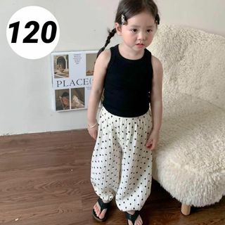 コットンパンツ 子供服120ワイド ガウチョ 韓国 子ども服 サルエル ボトムス(パンツ/スパッツ)