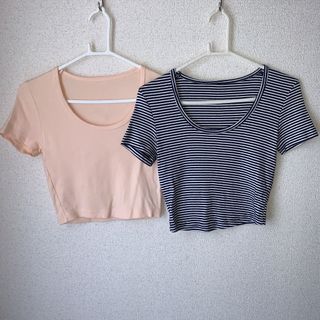 アメリカンアパレル(American Apparel)のAmerican apparel アメアパ　完売！クロップドTシャツ2点　チビT(Tシャツ(半袖/袖なし))