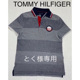 トミーヒルフィガー(TOMMY HILFIGER)のTOMMY HILFIGER トミーヒルフィガー　半袖　ポロシャツ　綿　ロゴ刺繍(ポロシャツ)