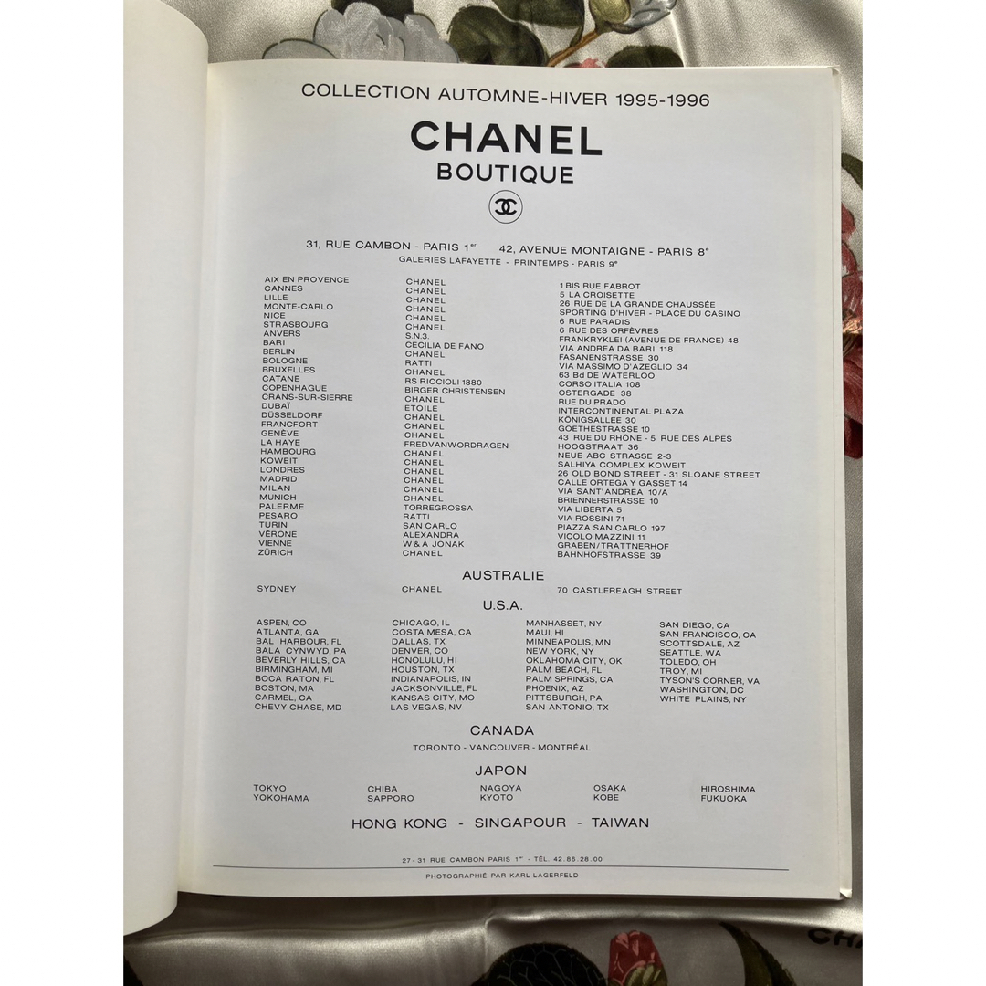 CHANEL シャネル カタログ AUTUMN-HIVER 1995-1996 CHANEL シャネル カタログ AUTUMN-HIVER 1995-1996