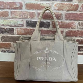 プラダ(PRADA)のPRADAカナパM*グレー(トートバッグ)