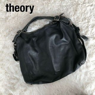 Theoryセオリー レザートートバッグ ブラック黒
