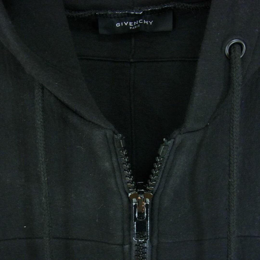 GIVENCHY ジバンシィ 13F7150690 ZIPPED Hoodie ジップアップ サイドジップ フーディ パーカー ブラック系 M