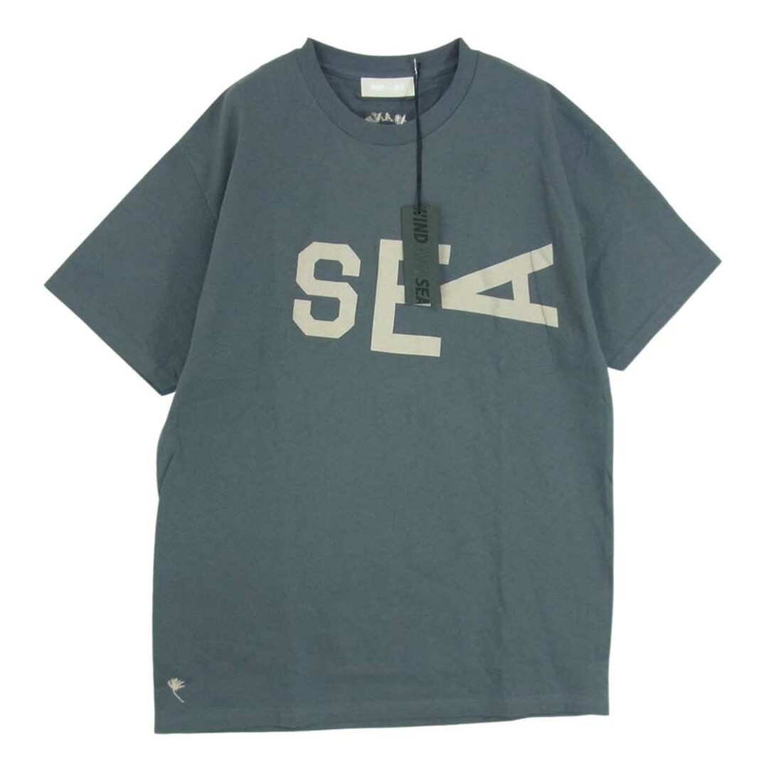 WIND AND SEA ウィンダンシー WDS-CS-268 W&S SLIDE T-SHIRT ロゴ プリント 半袖 Tシャツ チャコール系 L【美品】