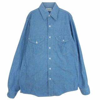 オシュコシュ(OshKosh)のOSHKOSH オシュコシュ 長袖 ヴィンテージ 80s USA製 シャンブレー シャツ ブルー系 サイズ表記無【中古】(シャツ)