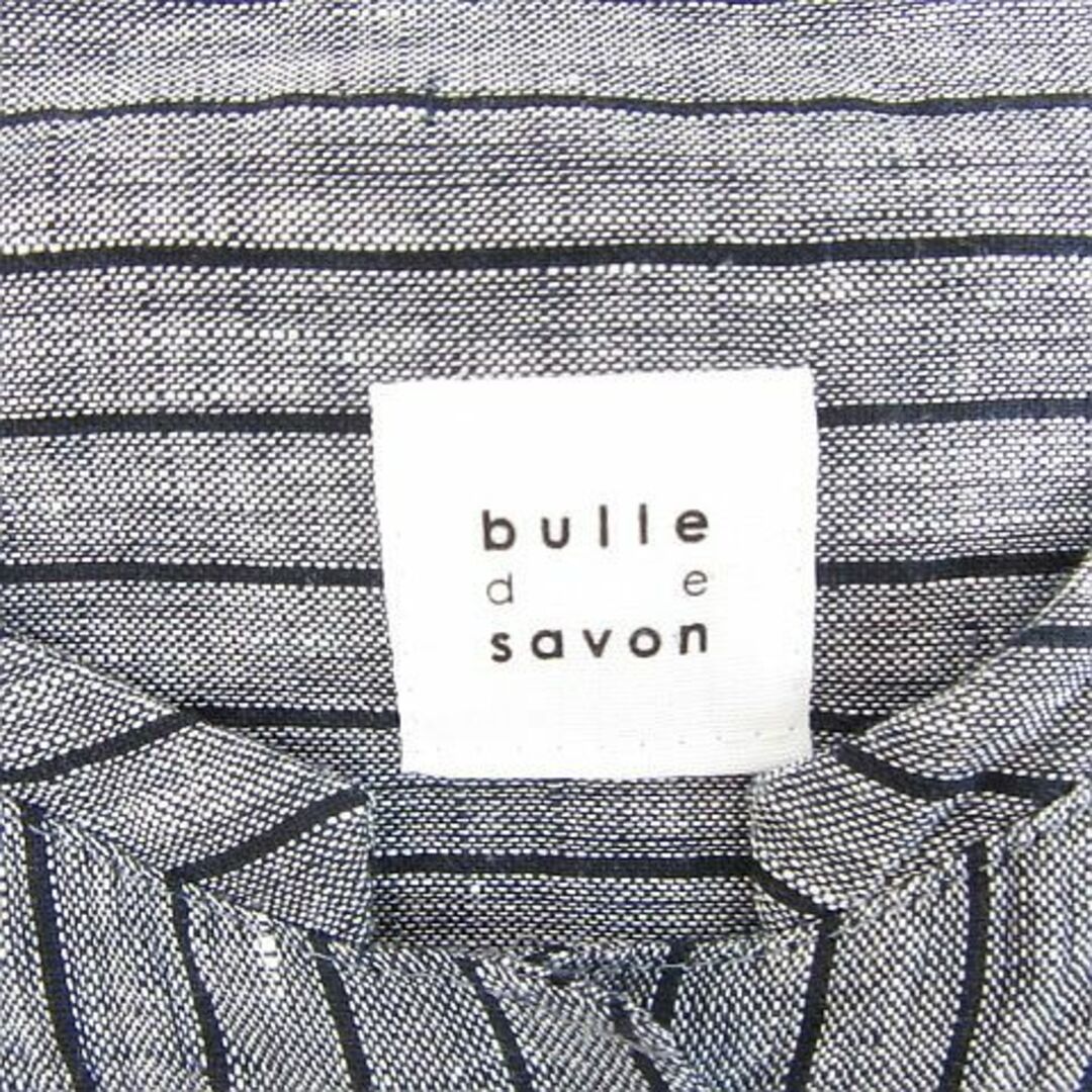 bulle de savon(ビュルデサボン)のbulle de savon リネンストライプ フリル付きワンピース F レディースのワンピース(ロングワンピース/マキシワンピース)の商品写真