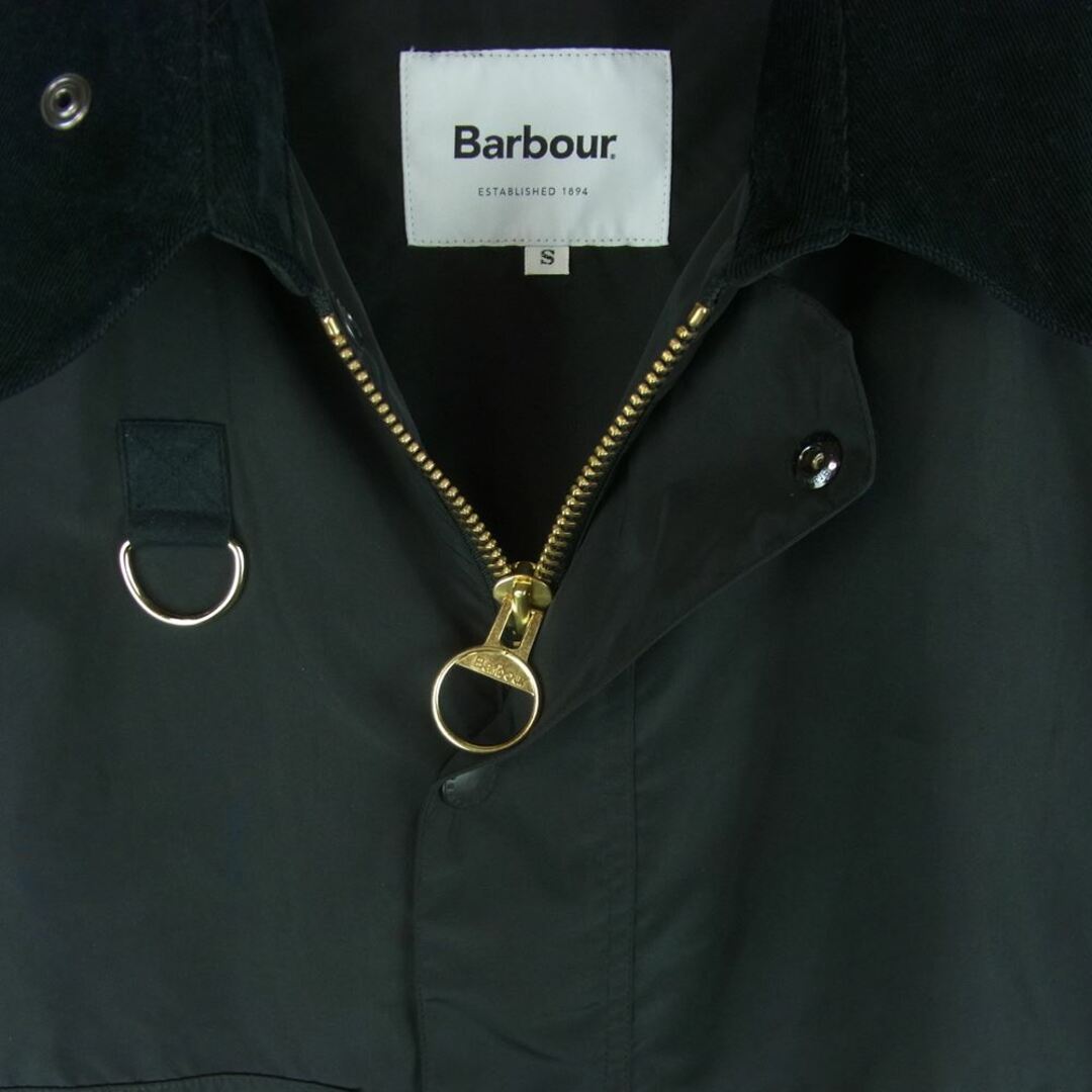 Barbour(バーブァー)のBarbour バブアー 2101032 SPEY スペイ ナイロン ジップ ジャケット 襟コーデュロイ 切替 ブルゾン ブラック系 S【中古】 レディースのジャケット/アウター(ブルゾン)の商品写真