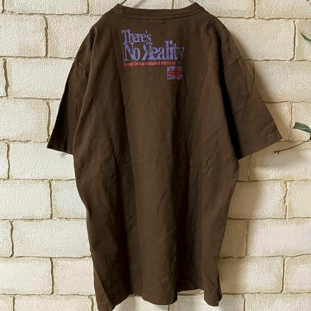 ◆smorky garnish◆プリントTシャツ L ブラウン　AC-011 メンズのトップス(Tシャツ/カットソー(半袖/袖なし))の商品写真