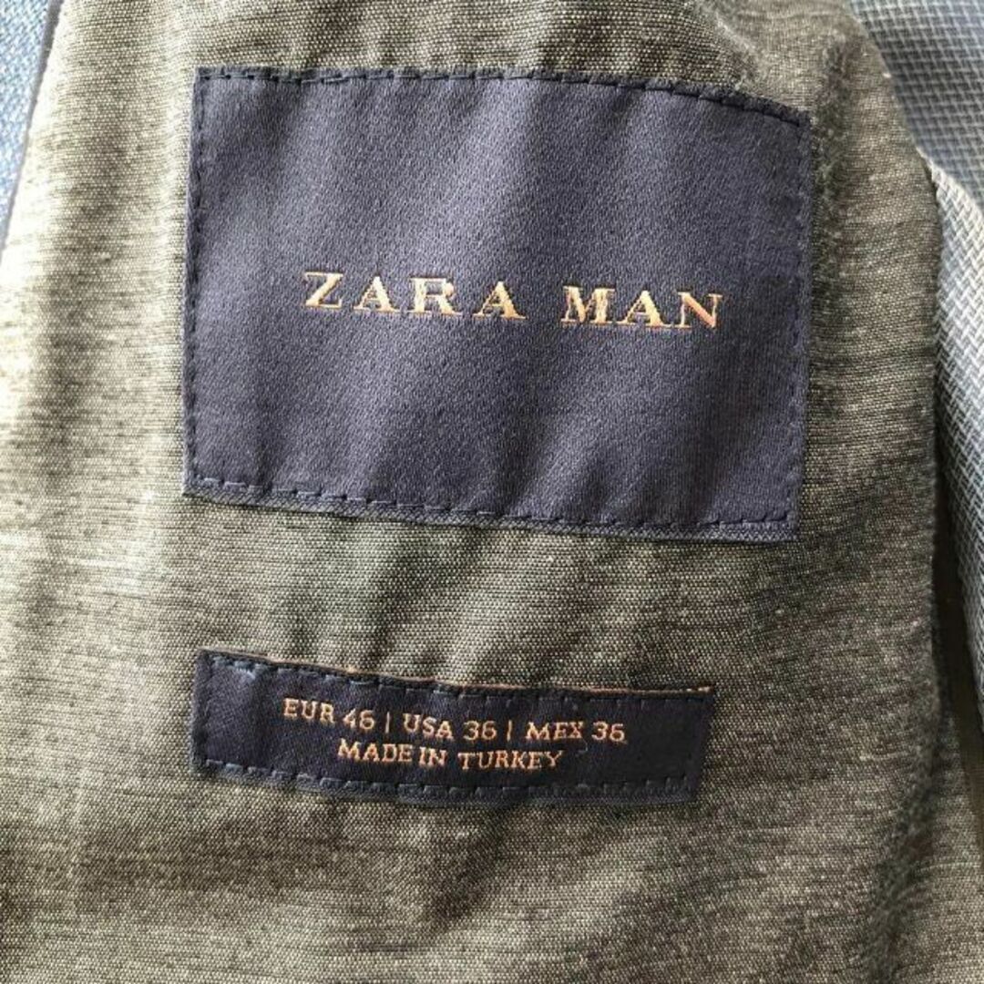 ZARA(ザラ)のZARAザラ　セットアップスーツ　ブルーグレー　46 メンズのスーツ(セットアップ)の商品写真