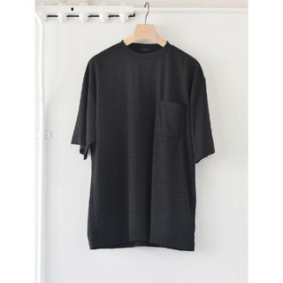 コモリ(COMOLI)のcomoli ウール天竺半袖クルー　サイズ3 チャコール　20ss(Tシャツ/カットソー(半袖/袖なし))