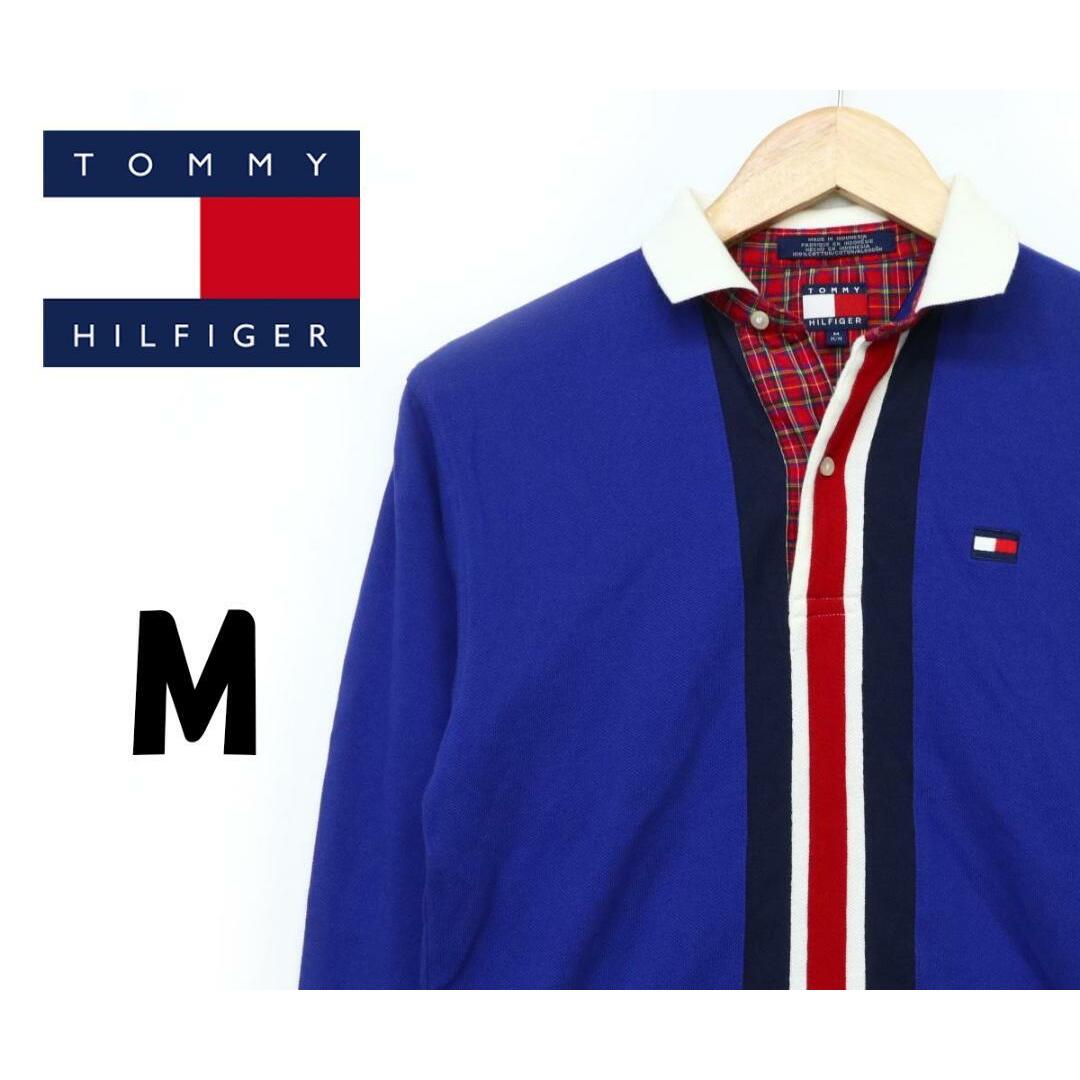 TOMMY HILFIGER(トミーヒルフィガー)のトミー ヒルフィガー　シャツ　ブルー　Mサイズ　F00015 メンズのトップス(シャツ)の商品写真