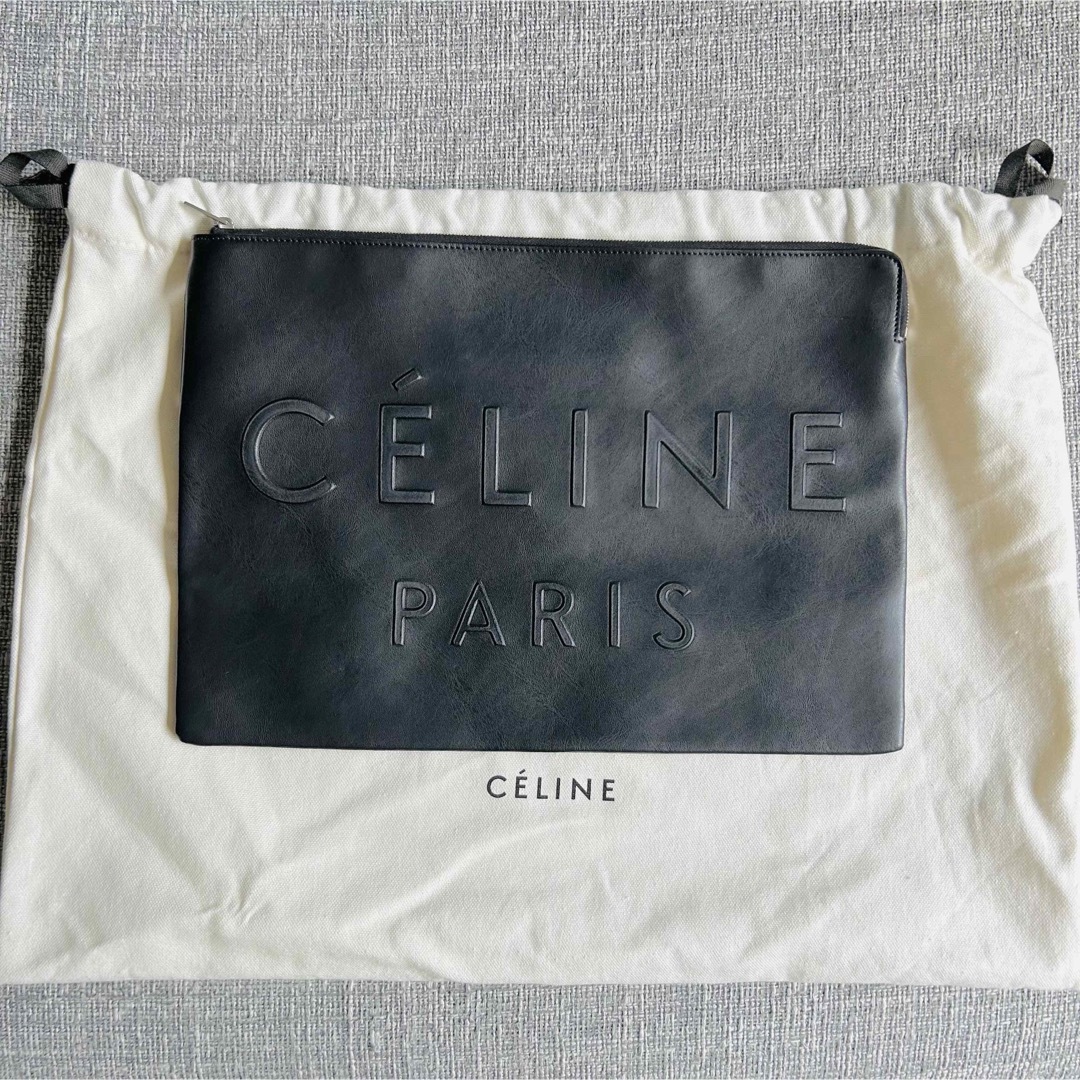 CELINE レザークラッチバッグ　フィービー期