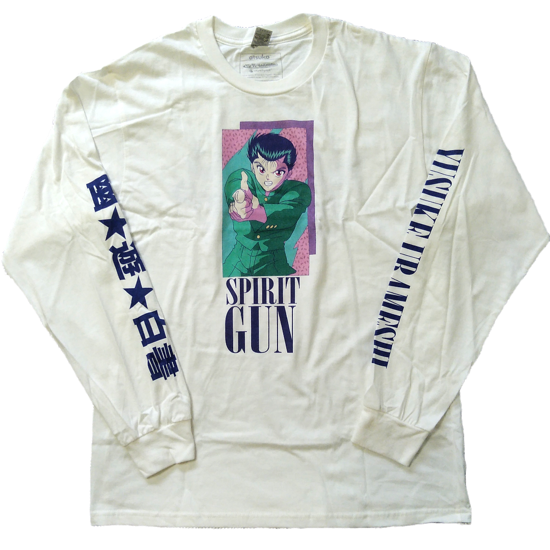 幽☆遊☆白書　長袖Tシャツ　Lサイズ程度　ロンT　両面プリント　海外　アニメ *