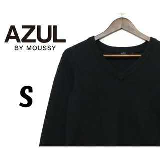 アズールバイマウジー(AZUL by moussy)のアズールバイマウジー　ニット　ブラック　S　F00019(ニット/セーター)