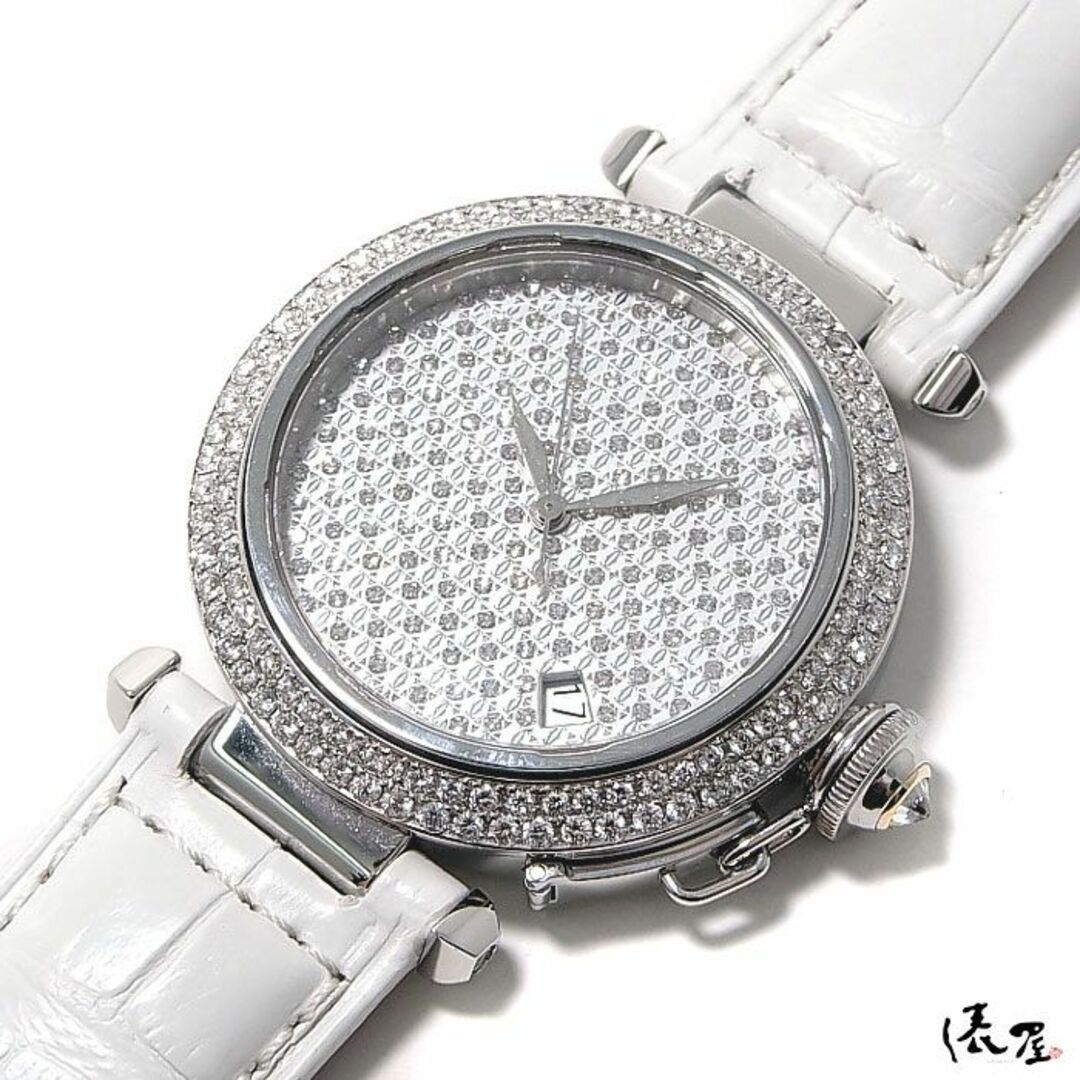 【ダイヤ文字盤】カルティエ パシャ38mm ドームグリッド OH済 ダイヤモデル 自動巻 メンズ レディース Cartier 時計 腕時計  中古【送料無料】