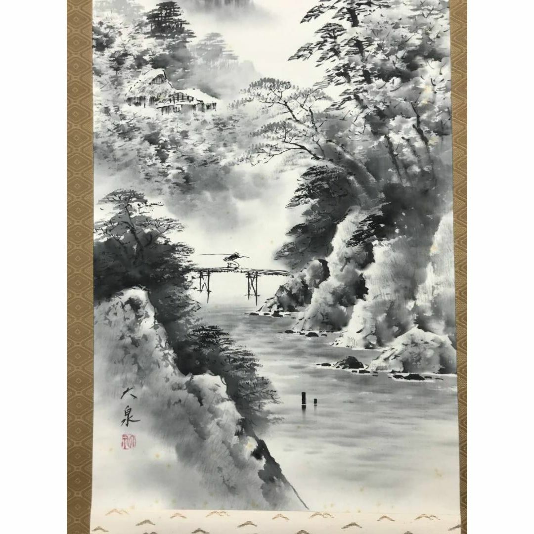 季節のおすすめ商品 真作】霞舟/桜花山水筏下り図/嵐峡/嵐山 季節のおすすめ商品 真作】霞舟/桜花山水筏下り図/嵐峡/嵐山