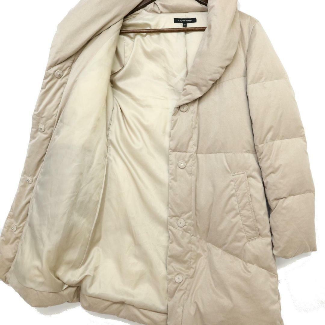 LAUTREAMONT(ロートレアモン)のロートレアモン　ダウンコート　ベージュ　M　F00044 レディースのジャケット/アウター(ダウンコート)の商品写真