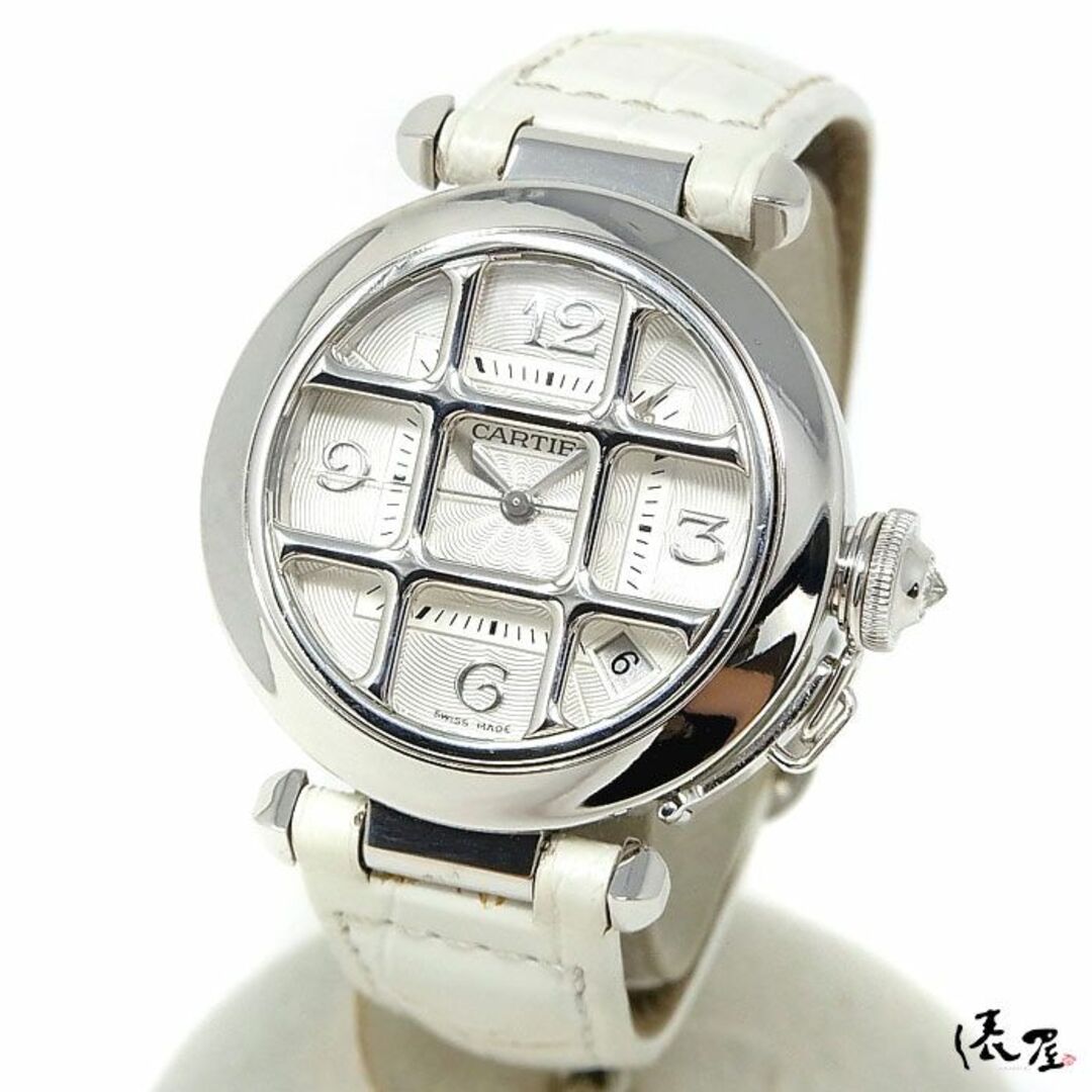 Cartier(カルティエ)の【K18WG】カルティエ パシャ35 グリッド 自動巻 美品 ボーイズ レディース Cartier 時計 腕時計 中古 ホワイトゴールド【送料無料】 メンズの時計(腕時計(アナログ))の商品写真