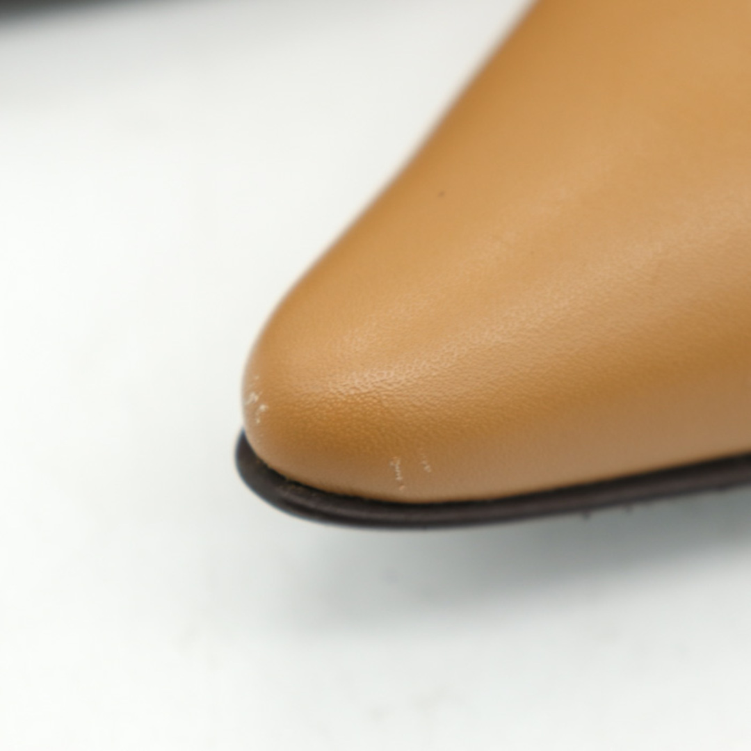 マリーファム ロングブーツ ポインテッドトゥ ミドルヒール 日本製 シューズ 靴 ブランド レディース 24cmサイズ ブラウン Marie femme レディースの靴/シューズ(ブーツ)の商品写真