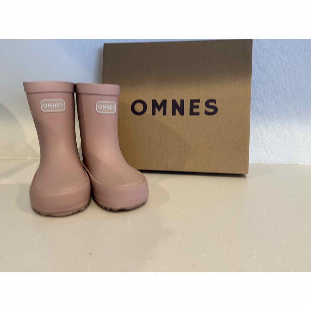 OMNES(オムネス)の新品　OMNES レインブーツ　ピンク　14センチ キッズ/ベビー/マタニティのベビー靴/シューズ(~14cm)(長靴/レインシューズ)の商品写真