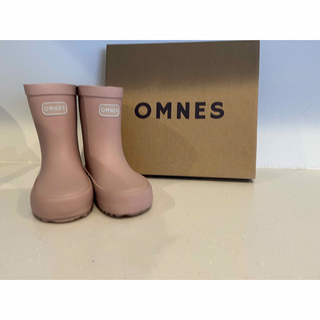オムネス(OMNES)の新品　OMNES レインブーツ　ピンク　14センチ(長靴/レインシューズ)