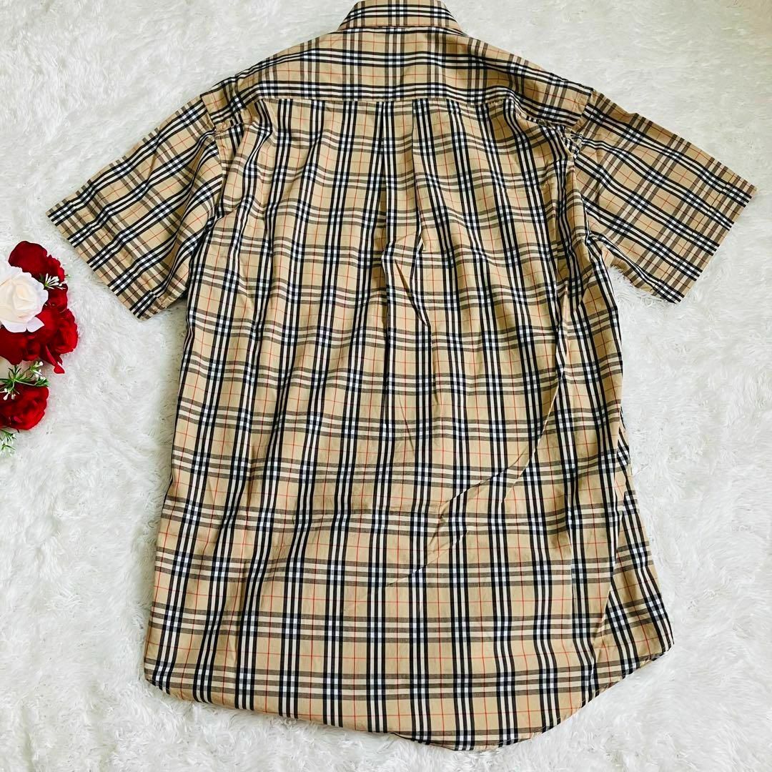 BURBERRY(バーバリー)のBurberry　バーバリー ノバチェック　半袖シャツ　ボタンダウン　ベージュM メンズのトップス(Tシャツ/カットソー(半袖/袖なし))の商品写真