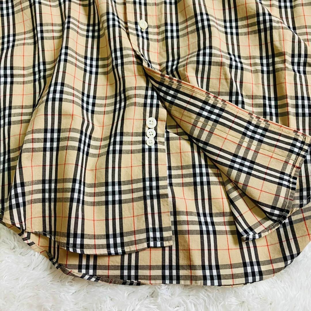 BURBERRY(バーバリー)のBurberry　バーバリー ノバチェック　半袖シャツ　ボタンダウン　ベージュM メンズのトップス(Tシャツ/カットソー(半袖/袖なし))の商品写真