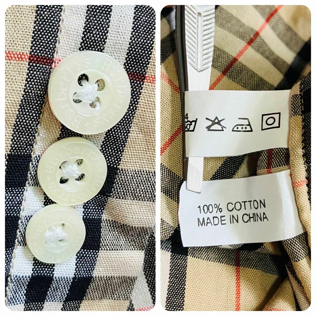 BURBERRY(バーバリー)のBurberry　バーバリー ノバチェック　半袖シャツ　ボタンダウン　ベージュM メンズのトップス(Tシャツ/カットソー(半袖/袖なし))の商品写真