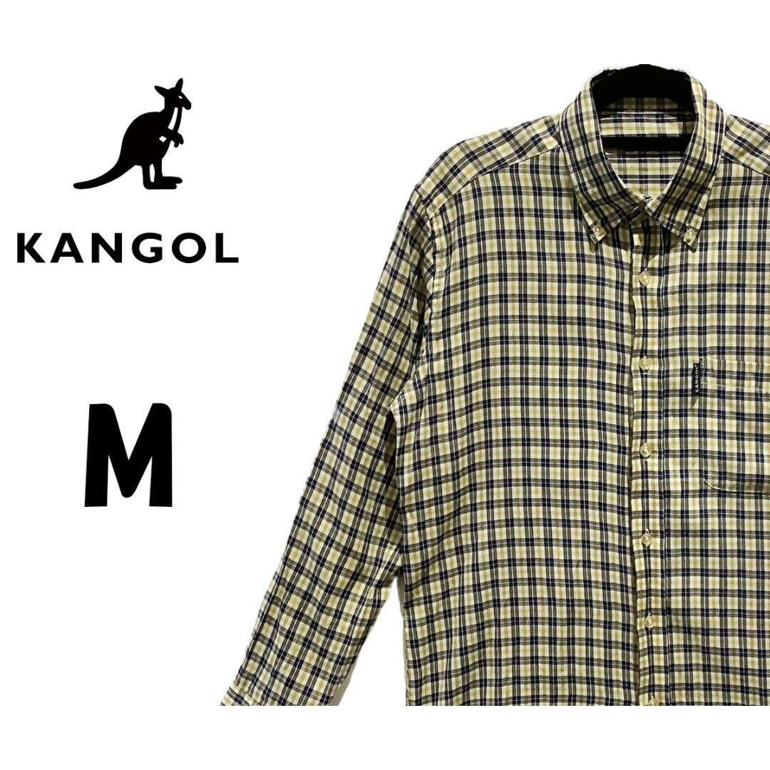 KANGOL(カンゴール)のカンゴール　長袖シャツ　チェック柄　イエロー　Ｍ　K00158 メンズのトップス(シャツ)の商品写真