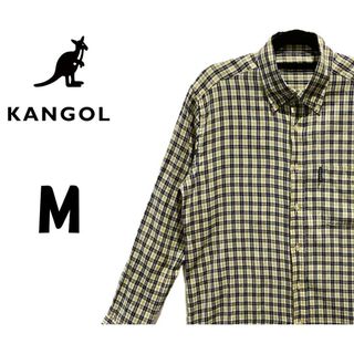 カンゴール(KANGOL)のカンゴール　長袖シャツ　チェック柄　イエロー　Ｍ　K00158(シャツ)