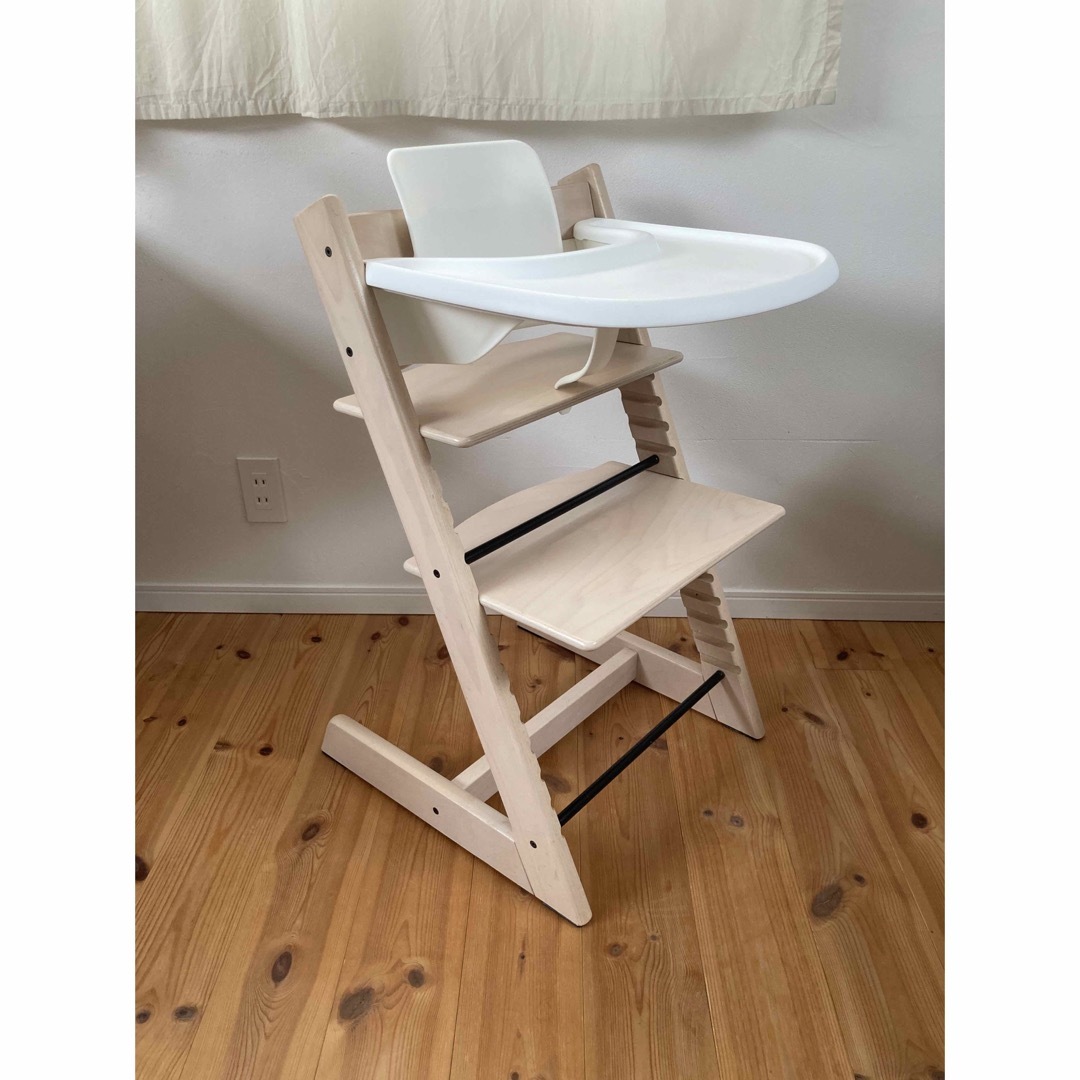 STOKKE】 ストッケ ホワイトウォッシュ トリップトラップ ベビーセット-