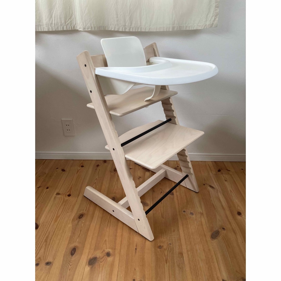 STOKKE】 ストッケ ホワイトウォッシュ トリップトラップ ベビーセット 