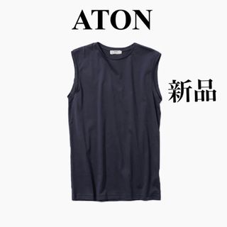 エイトン(ATON)のATON      【新品】SUVIN 60/2 | TANK TOP ブラック(Tシャツ(半袖/袖なし))