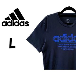 アディダス(adidas)のアディダス　プリントＴシャツ　ブラック　Ｌ　K00184(Tシャツ/カットソー(半袖/袖なし))