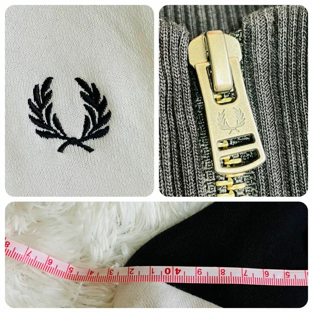 FRED PERRY(フレッドペリー)の【入手困難デザイン】フレッドペリー　ハーフジップスウェット　マルチカラー　刺繍M メンズのトップス(スウェット)の商品写真