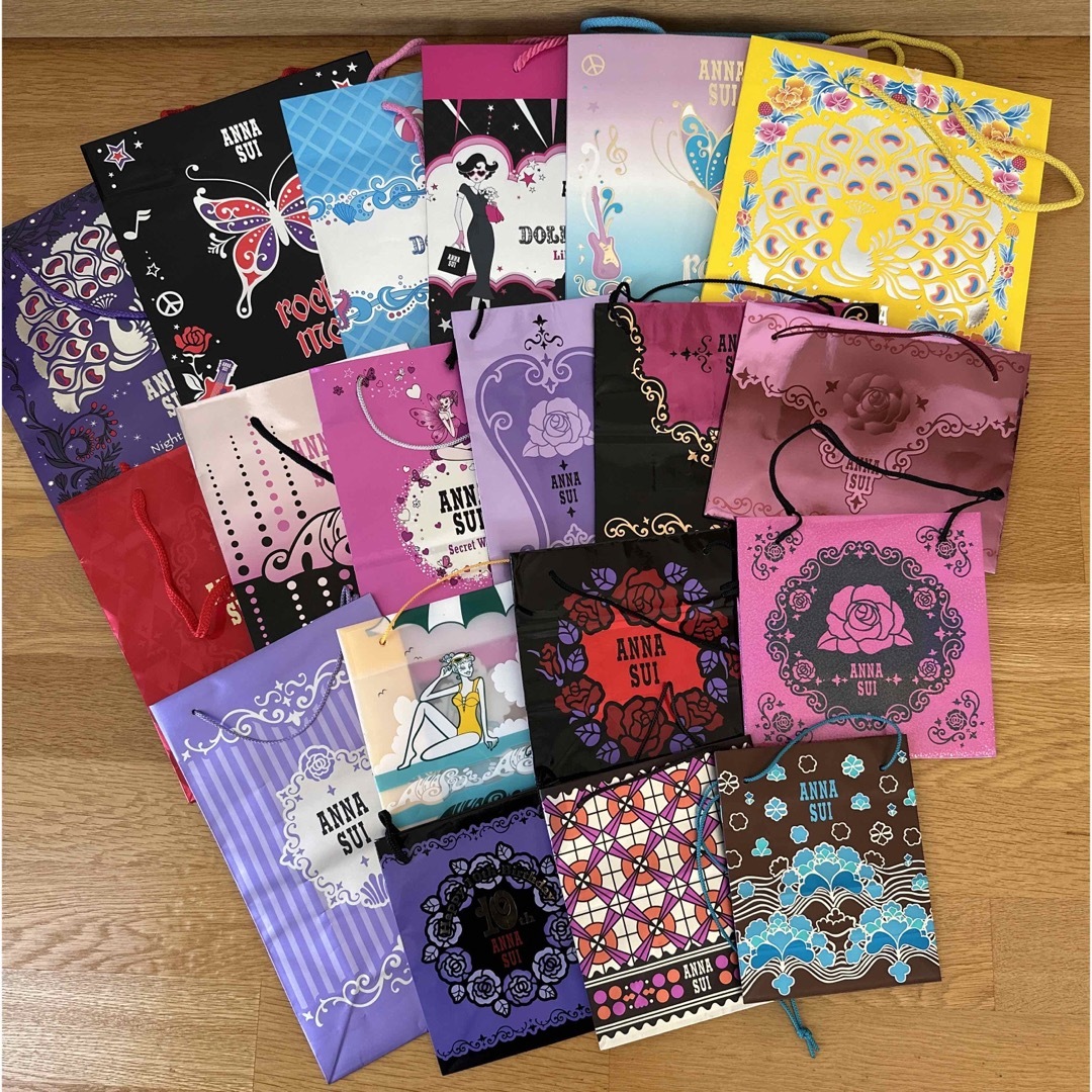 ANNA SUI アナスイ 牛革 トートバッグ 蝶 バタフライ 型抜き ピンク