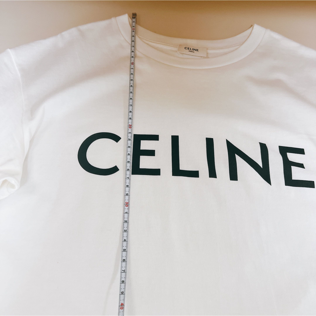 CELINE  ルーズTシャツ コットンジャージー ホワイト XXS セリーヌ