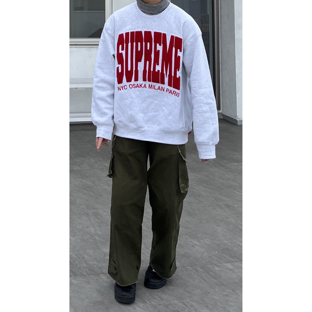 【人気デザイン・XLサイズ】 supreme パイル刺繍スウェット