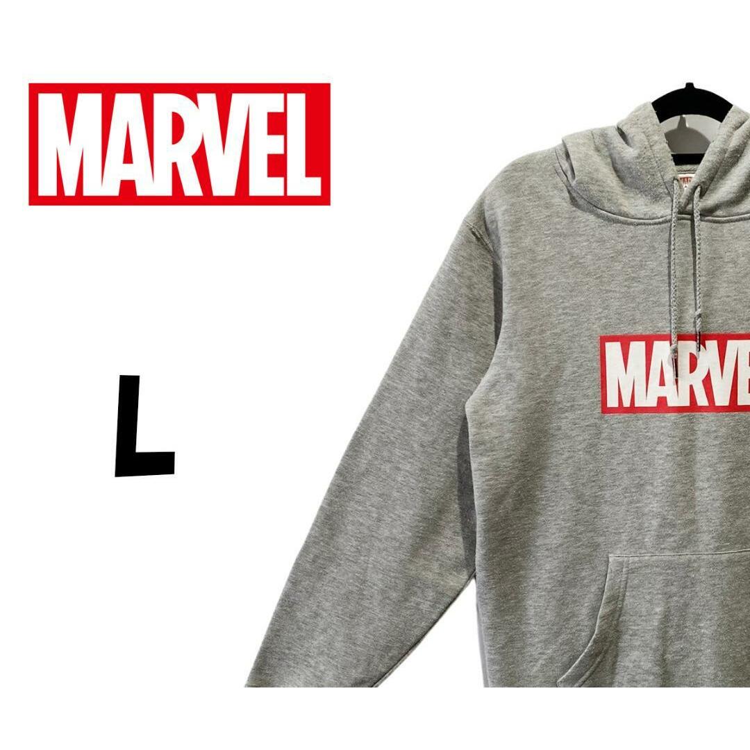 MARVEL(マーベル)のマーベル　ロゴプリント　パーカー　グレー　L　K00213 メンズのトップス(パーカー)の商品写真