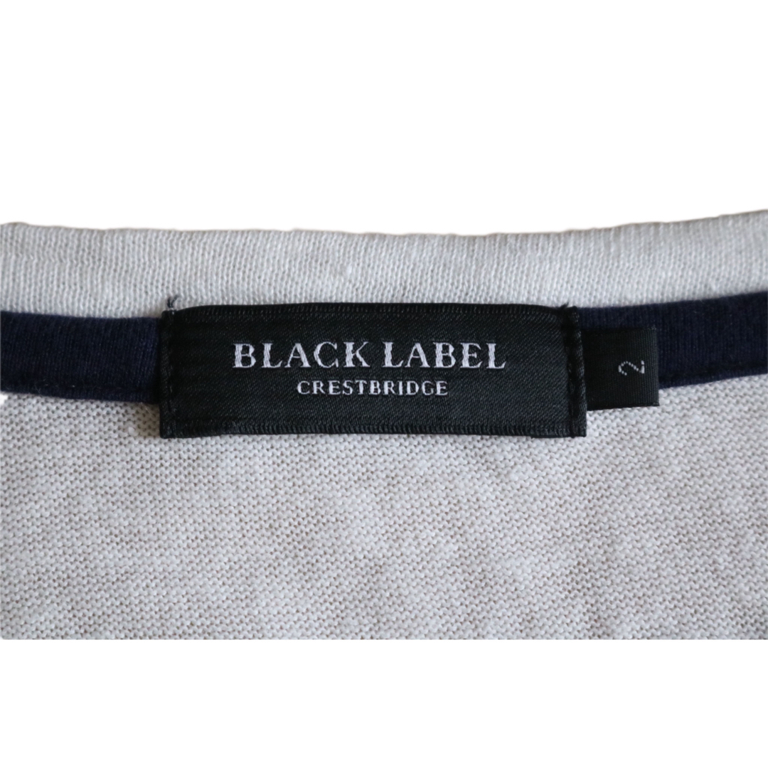 BLACK LABEL CRESTBRIDGE(ブラックレーベルクレストブリッジ)の【BLACK LABEL CRESTBRIDGE】半袖Tシャツ　麻70% 白★ メンズのトップス(Tシャツ/カットソー(半袖/袖なし))の商品写真