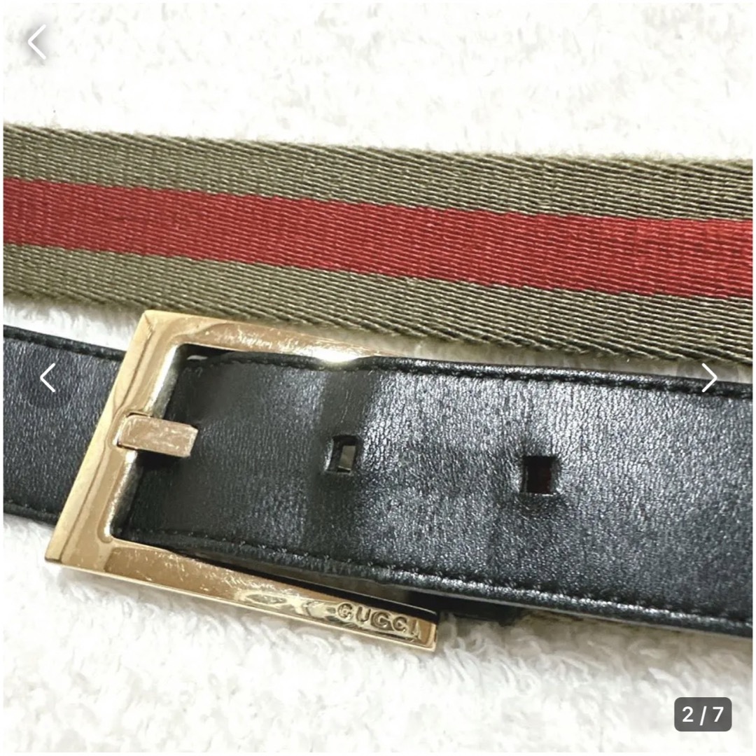 Gucci(グッチ)のGUCCI ★シェリーライン　ゴールドバックル　ベルト レディースのファッション小物(ベルト)の商品写真