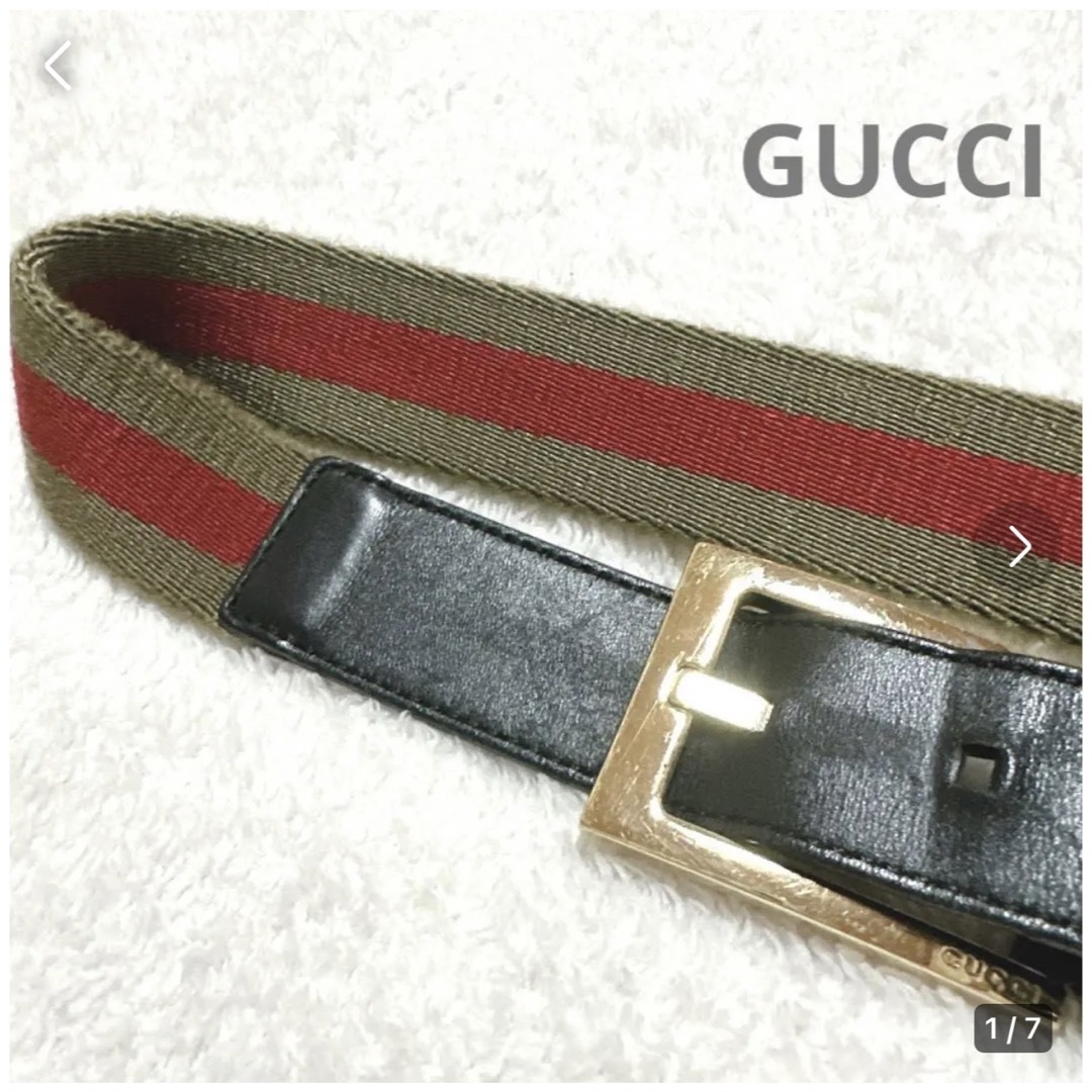 Gucci(グッチ)のGUCCI ★シェリーライン　ゴールドバックル　ベルト レディースのファッション小物(ベルト)の商品写真