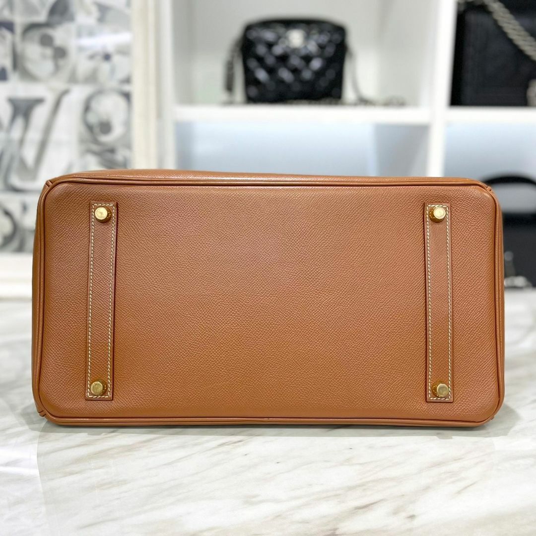 美品☆ エルメス バーキン35 クシュベル ゴールド ハンドバッグ □C刻印
